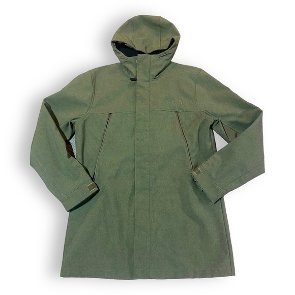 North Face Men’s Hooded Windwall Shell Jacket Sz L Fatigue Green - Picture 1 of 7